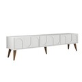 Comoda TV, Hommy Craft, Lyon 44, 180x44x35 cm, PAL, Alb/Maro