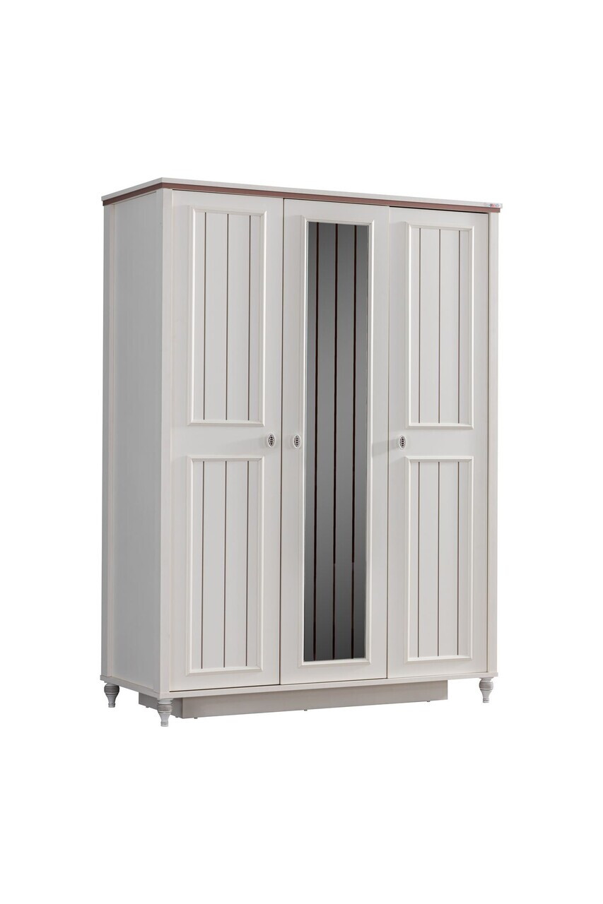 Dulap pentru haine, Hanah Home, Ezgi, 146x198x61 cm, PAL, Crem deschis - view 2