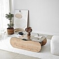 Masuta de cafea, Neostill, Brise, Stejar Safir / Transparent