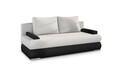 Canapea extensibila 3 locuri ELTAP, Milo, 213x95x90 cm, lemn/poliester, alb/negru