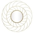 Oglinda decorativa Sunflower, Mauro Ferretti, Ø 88 cm, fier/oglinda, auriu