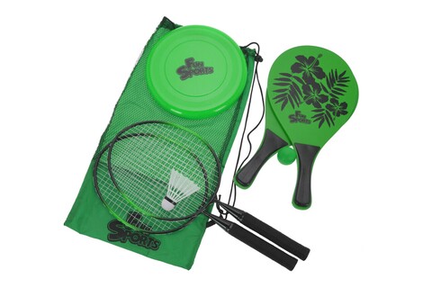 Set palete de badminton si ping pong, 7 piese, polipropilena, verde Excellent Houseware