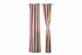 Set 2 draperii decorative, 100% bumbac, Pink Stripes