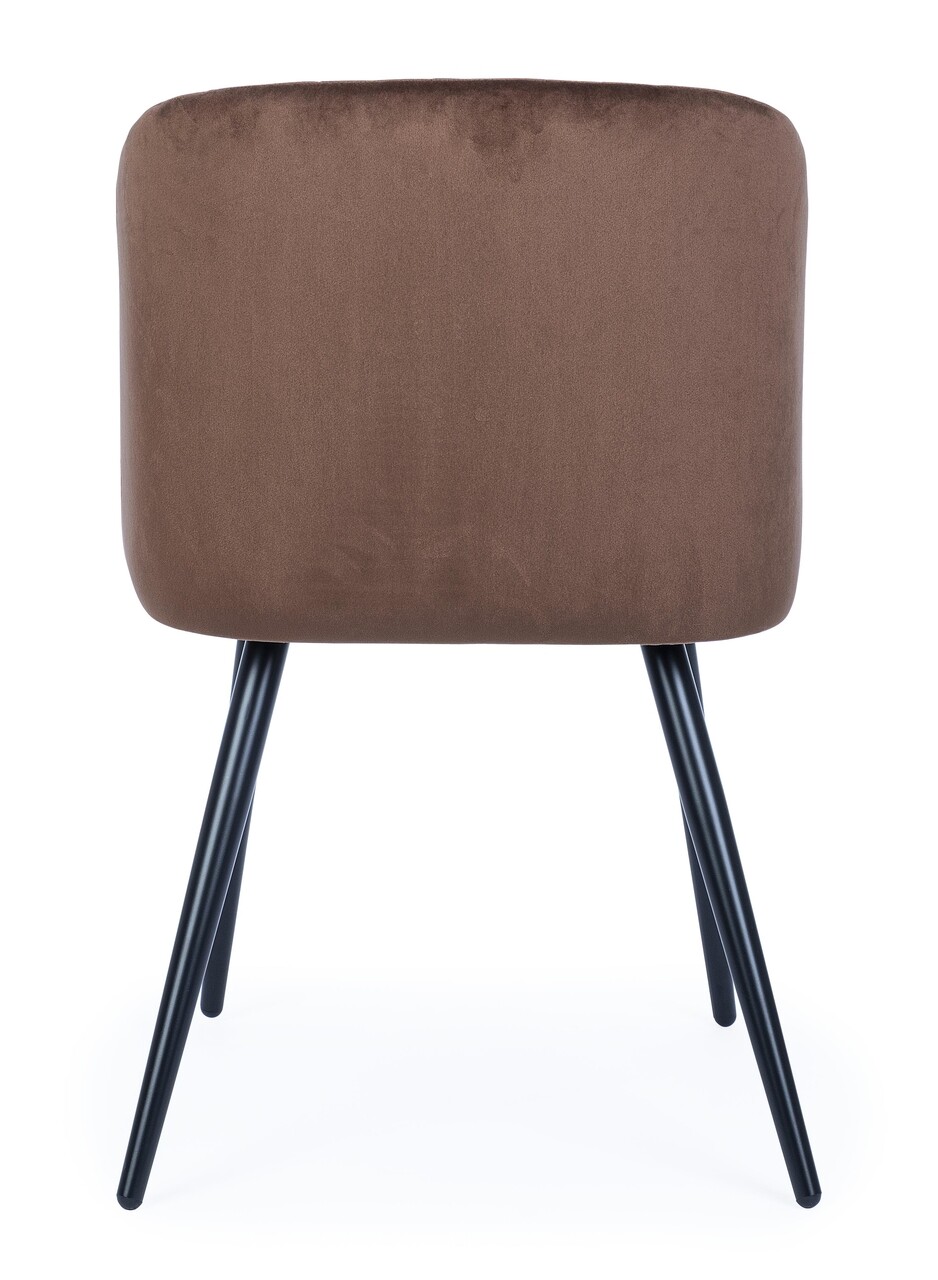 Scaun Queen Rust, Bizzotto, catifea, 53x57x81.5 cm, maro - 2 | YEO