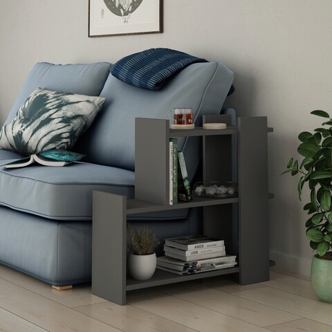 Masuta, decortie, mua, 77x68x26 cm, antracit