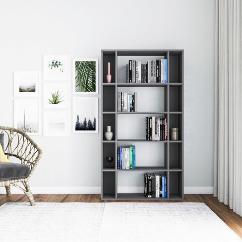 Corp biblioteca, Colman, Sanborn, 90x25x163.6 cm, Antracit Colman
