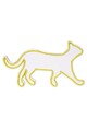 Decoratiune luminoasa LED, Kitty the Cat, Benzi flexibile de neon, DC 12 V, Galben