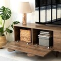 Comoda TV, Neostill, New Line, 180x50x35 cm, Cadru: PAL MELAMINAT 100%., Maro