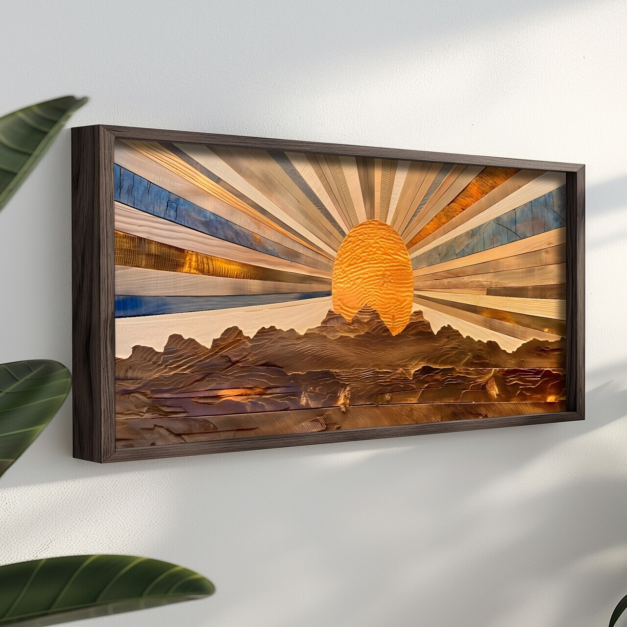 Tablou decorativ, GE021-S, Lemn, Multicolor — imaginea 2