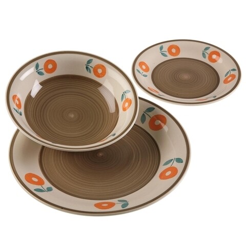 Serviciu de masa 18 piese, versa, margit, ceramica, multicolor