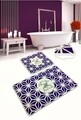 Set 2 covorase de baie Purple Glow, Beverly Hills Polo Club, 60x100 cm/50x60 cm, catifea, mov