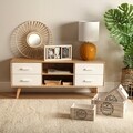 Oglinda decorativa Tanya, Versa, 50 cm, bambus/ratan, natural