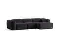 Coltar dreapta 3 locuri, Bergamo, Cosmopolitan Design, 304x152x70 cm, catifea chenille raiata, gri