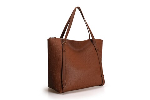 Geanta, lucky bees, 1275 tan, piele ecologica, maro