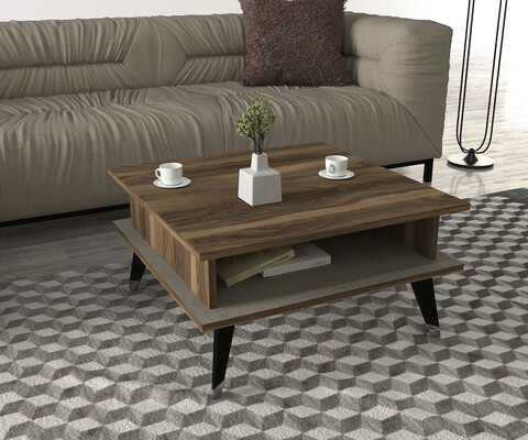 Masuta de cafea, tera home, logan, 72x38.2x72 cm, pal, nuc