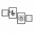Set 4 tablouri decorative, Alpha Wall, The making of the Universe, 30x30/35x50 cm