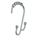 Set 12 inele duble pentru perdea de dus Corinne, iDesign, 4.5x8 cm, otel, nichel