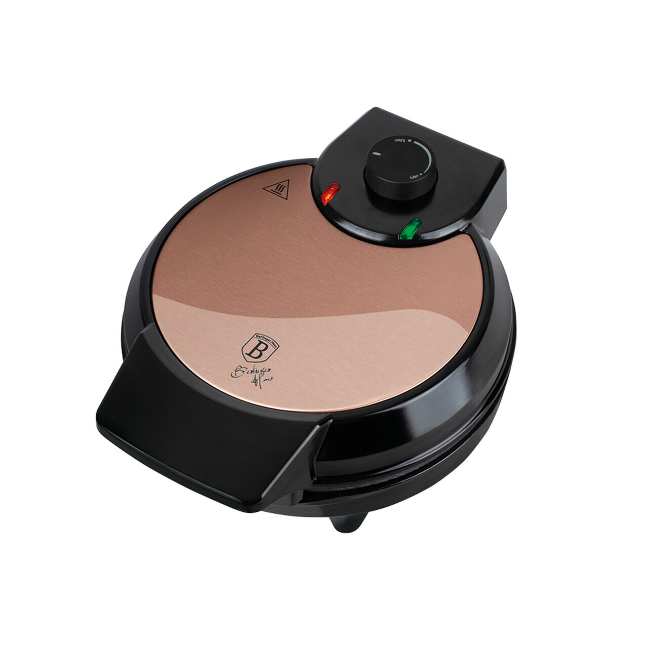 Aparat pentru vafe Berlinger Haus, Rose Gold, 700W, 20.32 cm, roz/negru - imagine 4