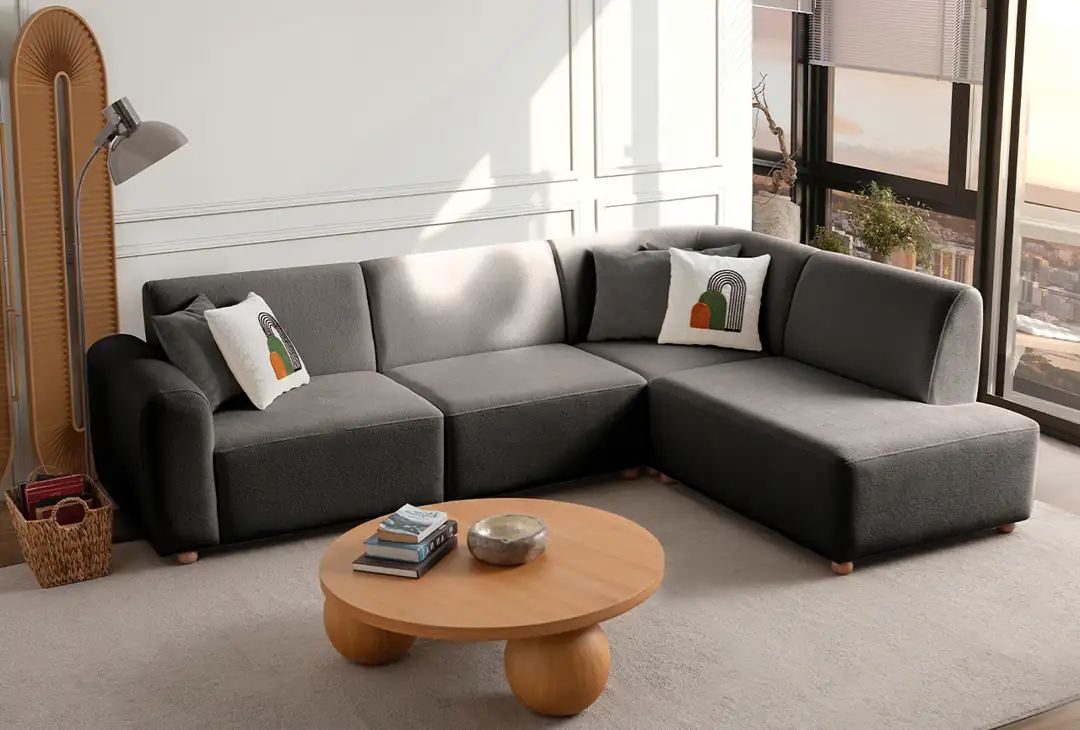 Coltar, Atelier del Sofa, 752EST1335, Frame: 70% HORNBEAM/30% MELAMINE COATED CHIPBOARD, Antracit