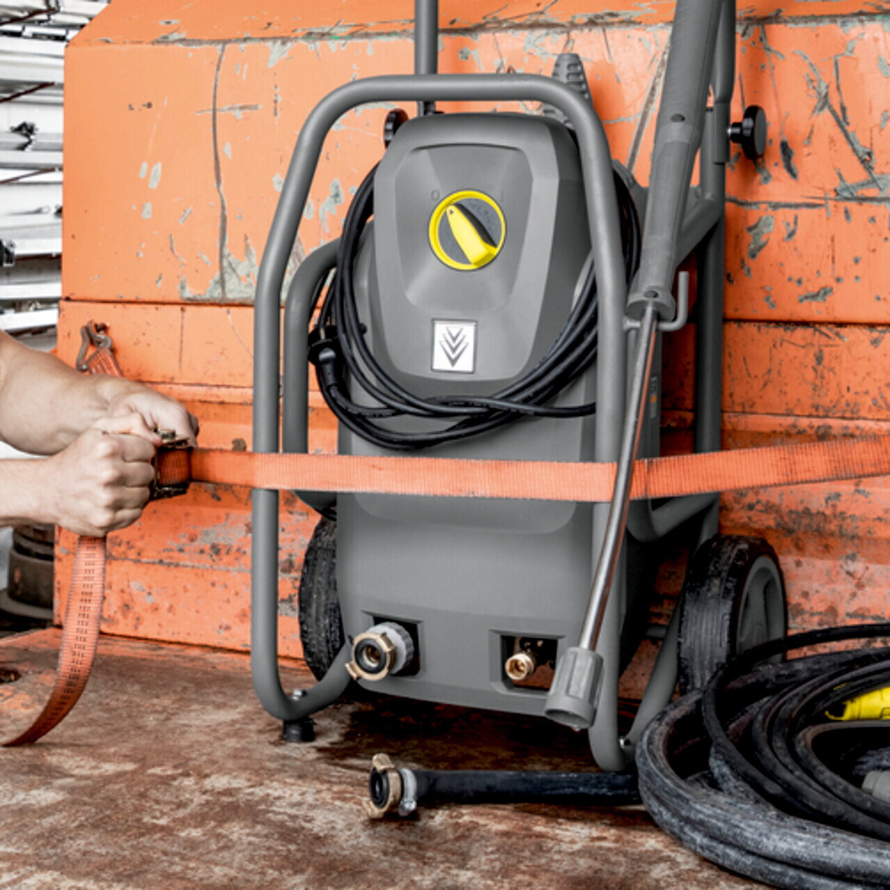 Aparat de spalat cu presiune profesional HD 6/15 Cage-Mobil, Karcher, gri — imaginea 3