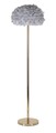 Lampadar Feathers Slim, Mauro Ferretti, 1 x E27, 40W, 43x170 cm, fier, gri/auriu