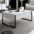 Set mobilier living, Bexley, Luxe Set, PAL, Alb/Negru