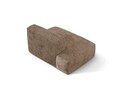 Modul stanga pentru canapea, 2 locuri, Martina-212, Micadoni Home, 133x106x75 cm, velur, maro ghinda