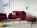 Canapea, Freesia, Mazzini Sofas, 2 locuri, 150x94x90 cm, catifea, rosu