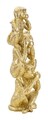 Figurina /sculptura decorativa  Monkeys Tower, Mauro Ferretti, 10.5x30 cm, polirasina, auriu