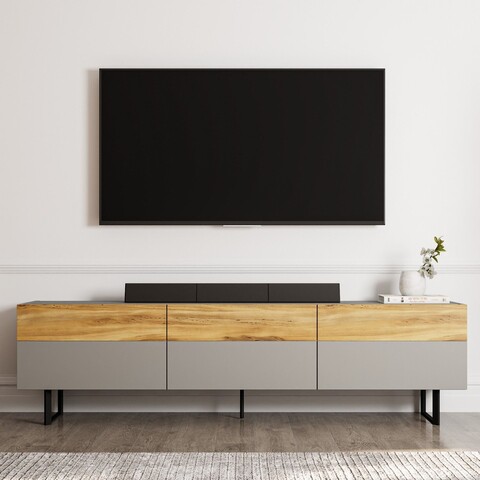 Comoda TV, Inarch, Sign, Gri / Stejar