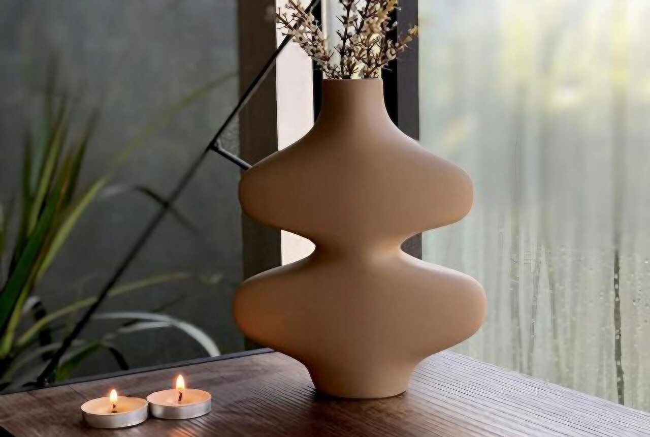 Vaza, CY0096, Ceramica, Maro