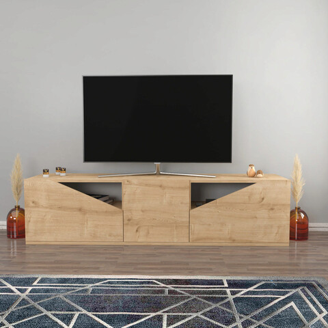 Comoda TV, Retricy, Carson, 160×35.3×40 cm, PAL, Stejar 160x35.3x40