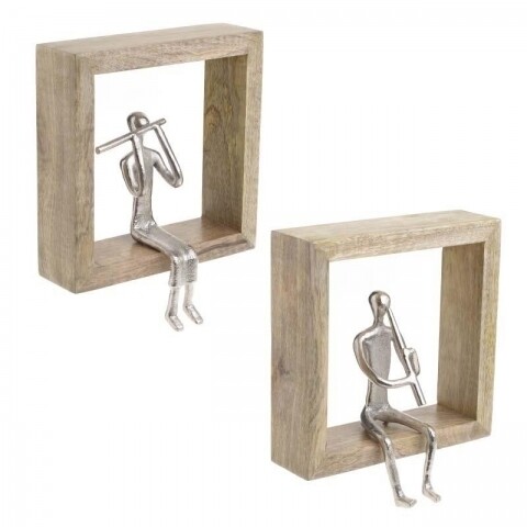 Set 2 decoratiuni de perete, InArt, argintiu