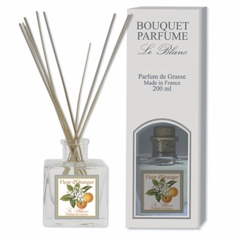 Difuzor cu parfum de camera si betisoare, le blanc, 200 ml, flori de portocal