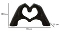 Figurina /sculptura decorativa Hands Lover, Mauro Ferretti, 25x7.5x13.5 cm, polirasina, negru