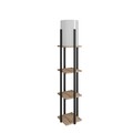 Lampadar, Nora SRC, FullHouse, 21 x 21 x 135 cm, 1 x E27, 60W, natural/negru