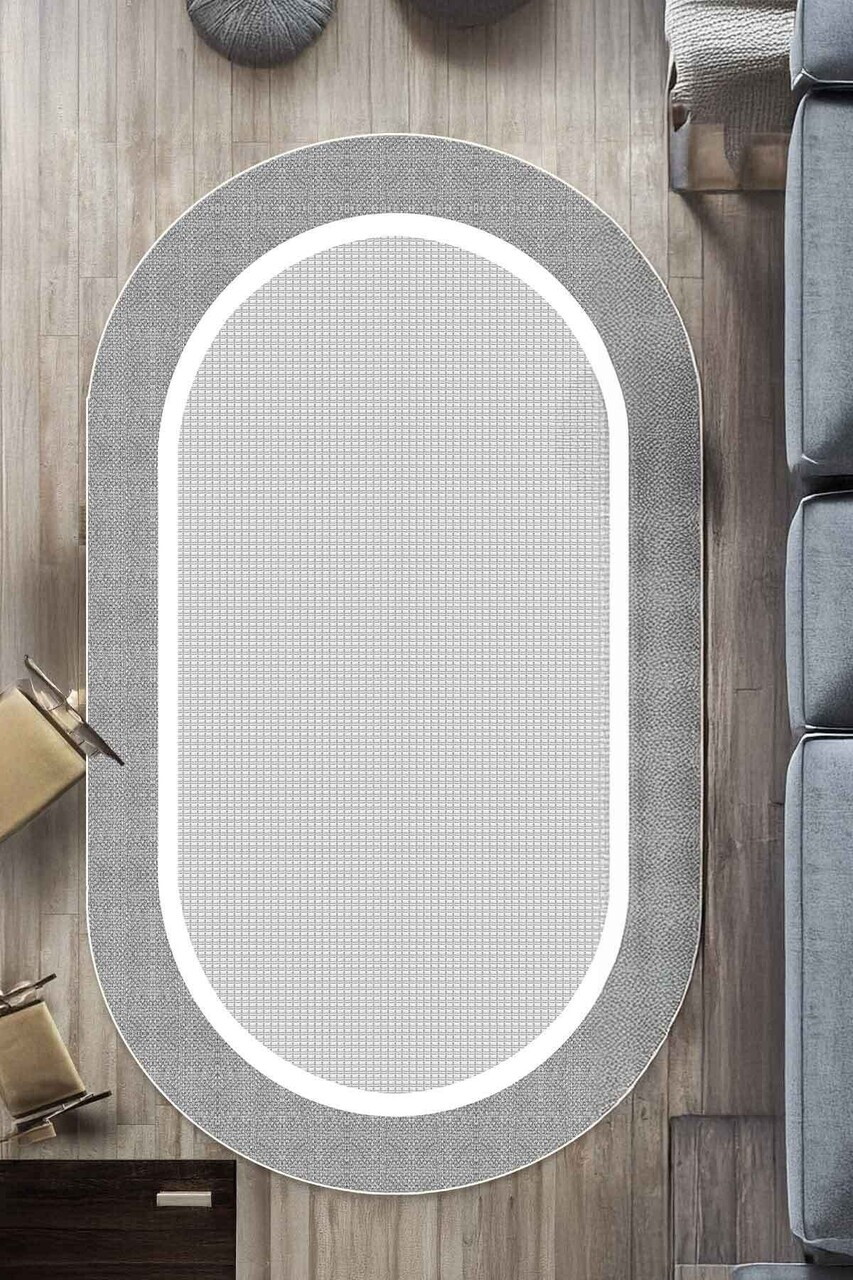 Covor, CLR-7346-4, 80x200 cm, Poliester, Gri — imaginea 2