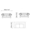Canapea fixa Cupon, Ndesign, 2 locuri, 185x100x78 cm, lemn, verde