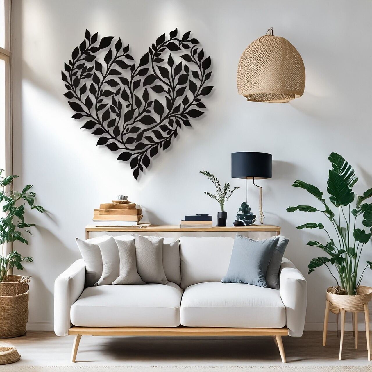 Decoratiune de perete, DCV-1082-MT, Dimensiune: 80 x 80 cm, Negru — imaginea 2