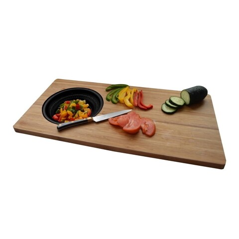 Tocator cu sita Black, Jocca, 29 x 59 x 1.8 cm, bambus/silicon natur/negru jocca