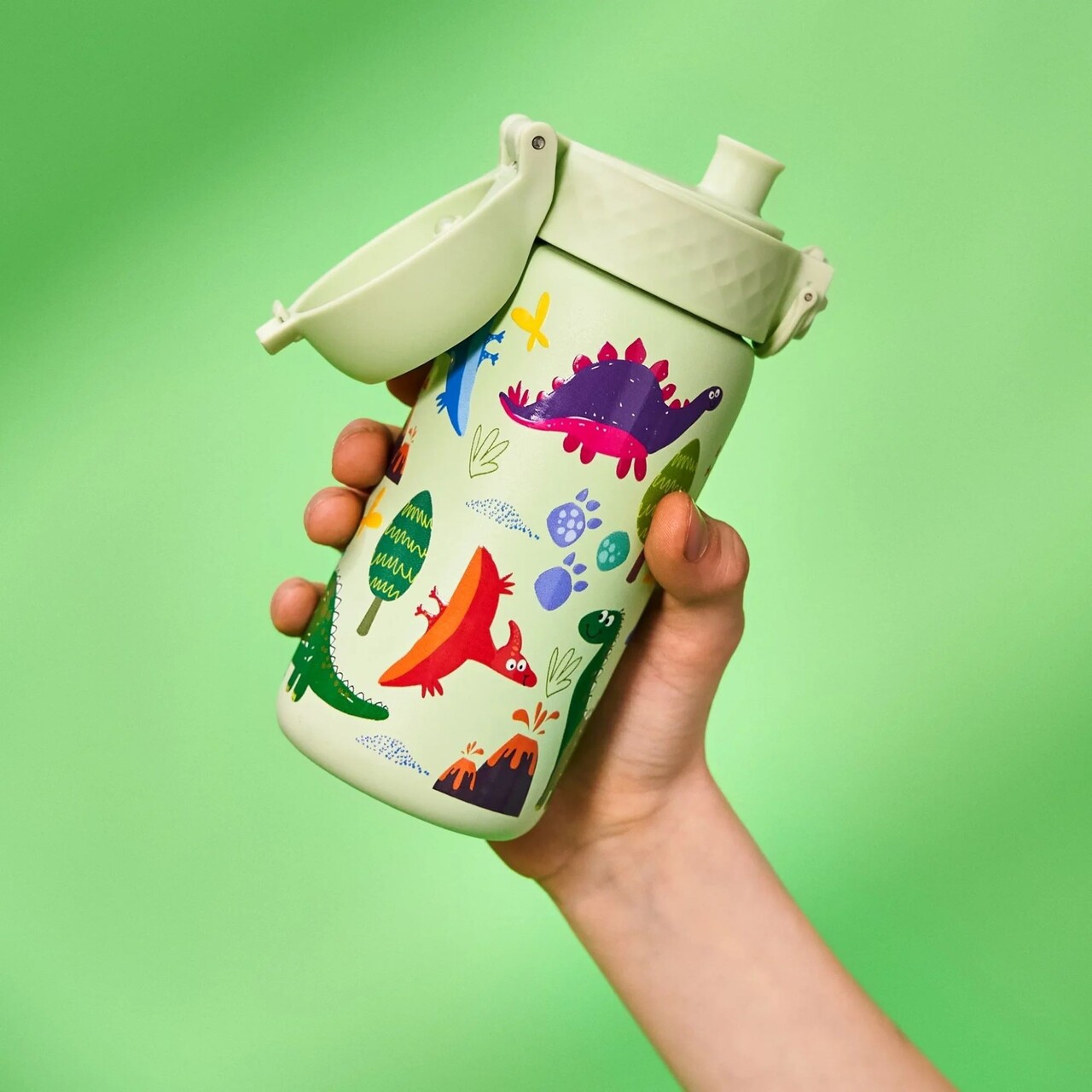 Sticla apa pentru copii, inox, 400ml, Dinosaurs - Ion8 - view 5