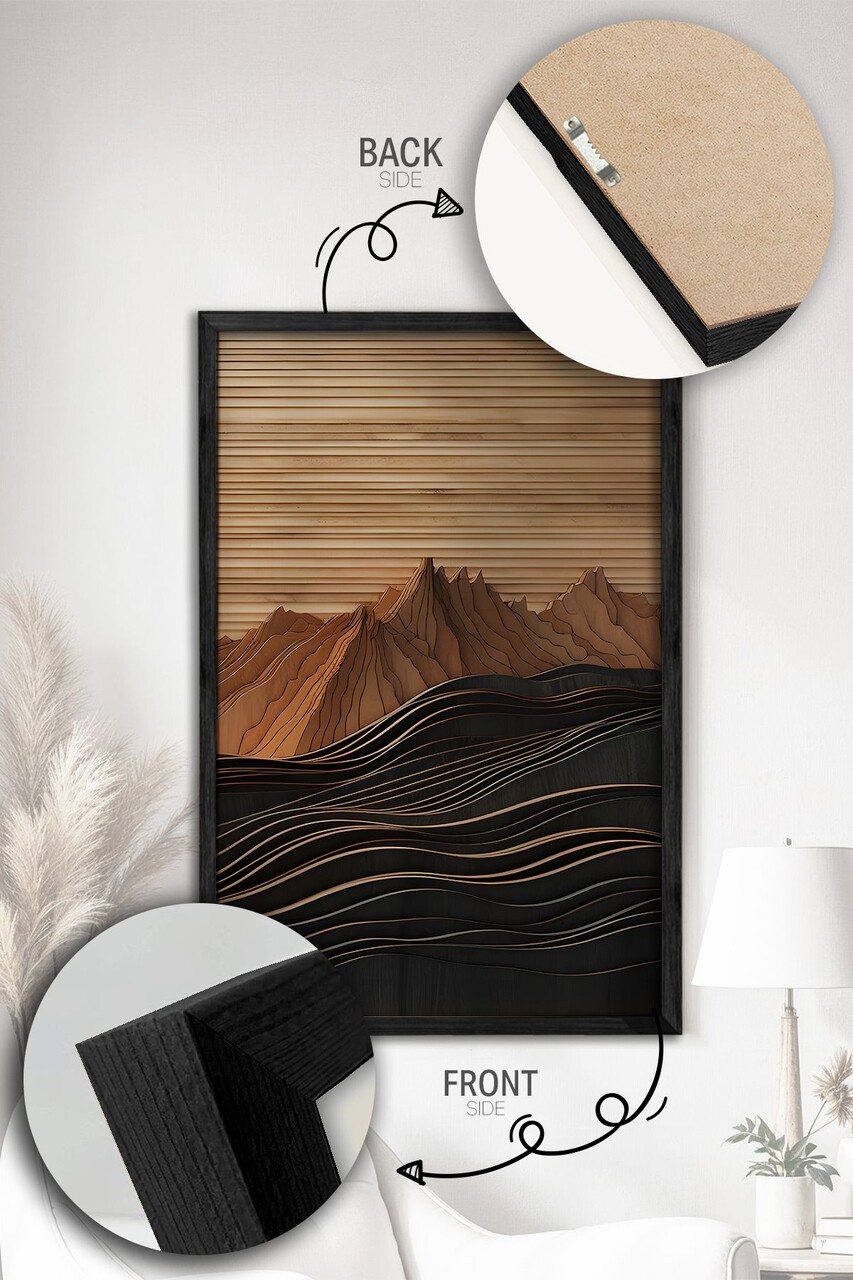 Set 3 tablouri decorative, Ersy3Syhcrv63, MDF, Multicolor - view 5