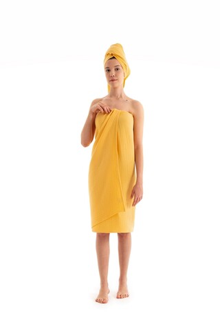 Set prosoape de baie, DC Home, Muslin, Bumbac, Galben