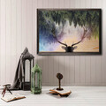 Tablou decorativ, Stag Heaven XL, Lemn, Lemn, Multicolor