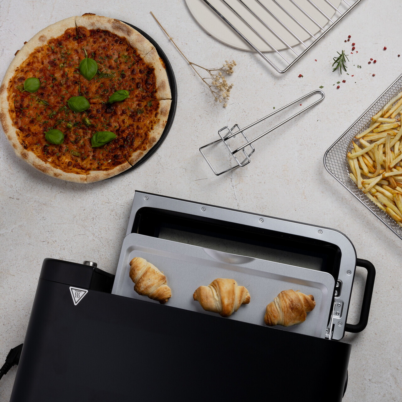 Cuptor electric pizza Berlinger Haus, Black Rose, 2000W, 18 L, negru - imagine 6