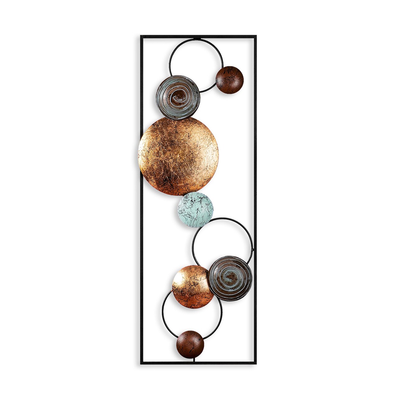 Decoratiune de perete, Textured, 90 x 32 x 4 cm, Multicolor - imagine 6