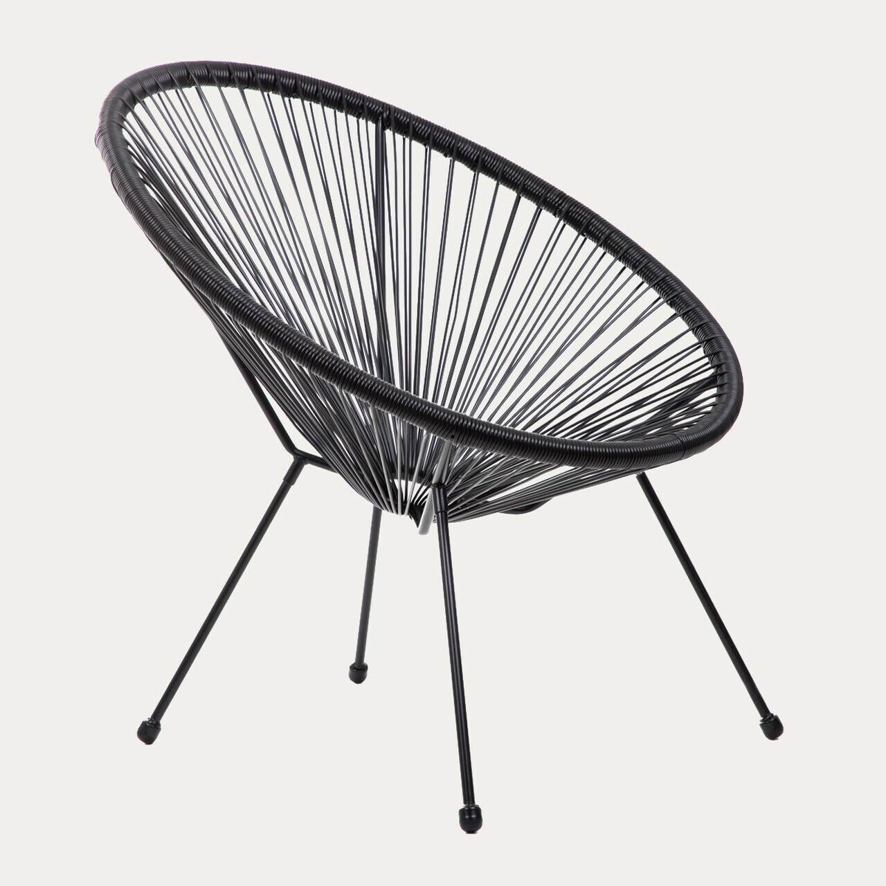 Set 2 scaune pentru terasa/gradina Acapulco Fiesta, Homla, 70x73x80 cm, metal/plastic, negru - view 5