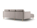 Coltar stanga 3 locuri, Eden, Micadoni, 250x150x90 cm, catifea, gri beton