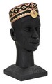 Statueta decorativa, Massai Man, Mauro Ferretti, 25 x 25 x 56 cm, polirasina, negru/multicolor