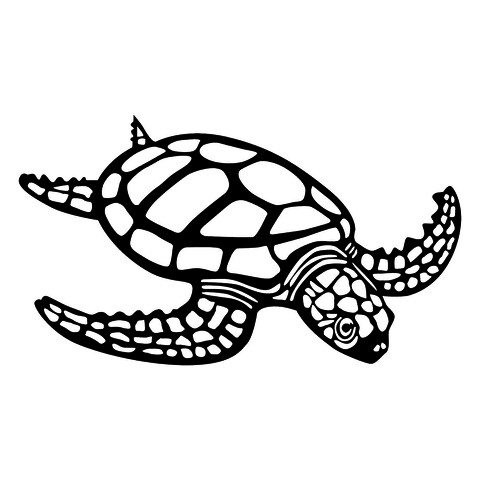 Decoratiune de perete, caretta caretta, tanelorn, 53x30 cm, metal